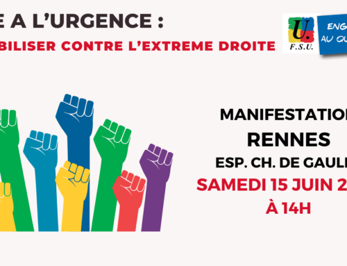 Manifestation intersyndical Contre l’extrême-droite, Rennes 15 juin