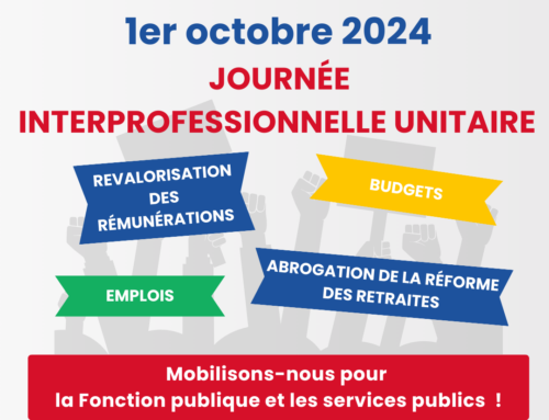 1er octobre : EN GRÈVE pour nos services publics, nos salaires, nos retraites